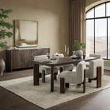 Ledro Dark Brown Dining Table by Classic Home at Eve Furniture