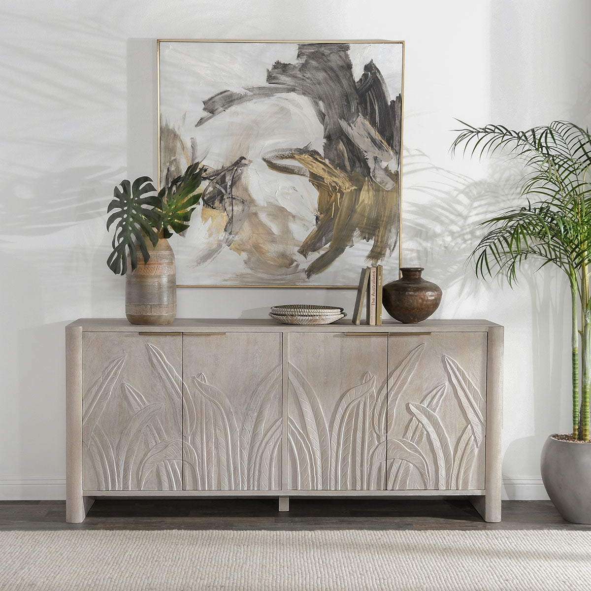 Ledro Whitewash Buffet by Classic Home at Eve Furniture