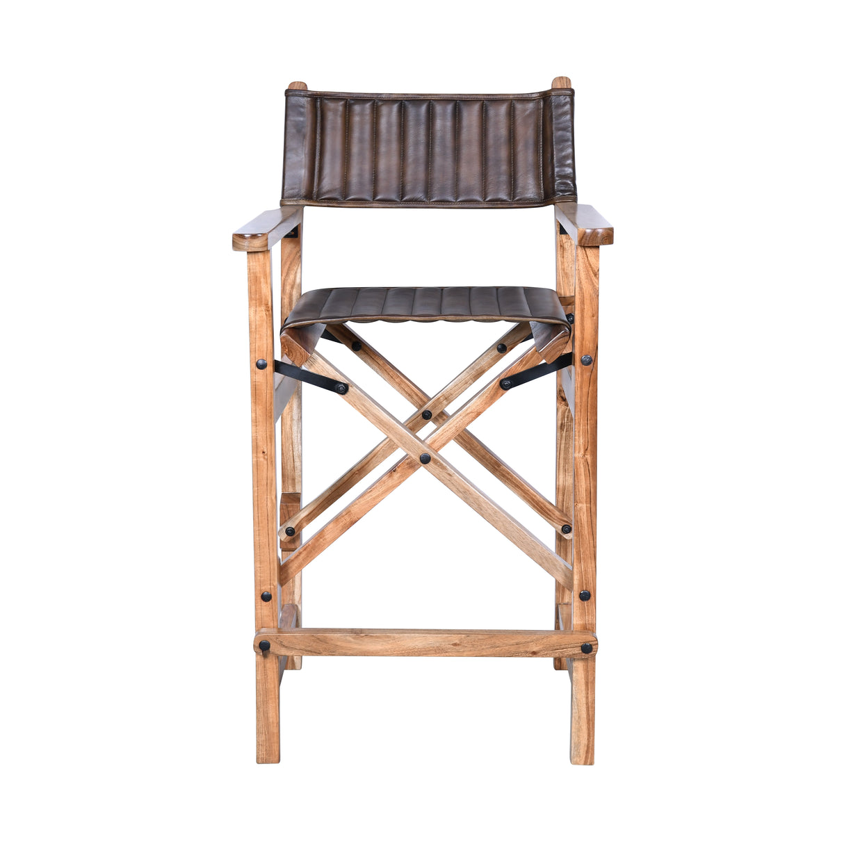Leeds 23" Folding Counter Chair in Antique Whiskey by Home Trends & Design at Eve Furniture