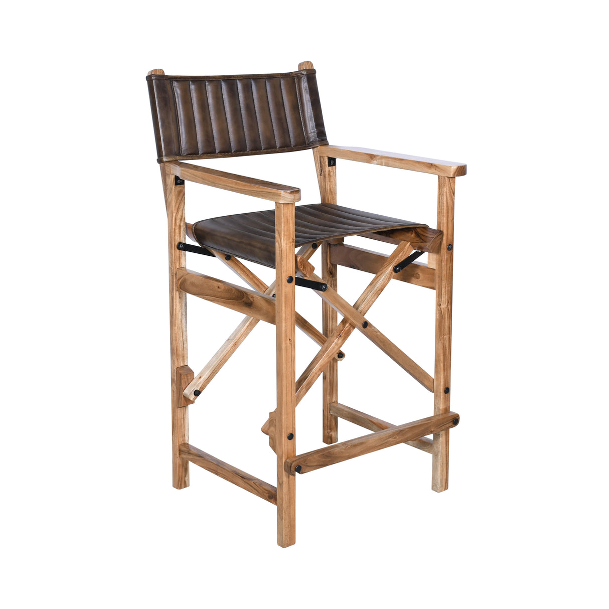 Leeds 23" Folding Counter Chair in Antique Whiskey by Home Trends & Design at Eve Furniture