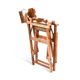 Leeds 23" Folding Counter Chair in Brown Hair on Hide by Home Trends & Design at Eve Furniture
