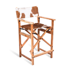Leeds 23" Folding Counter Chair in Brown Hair on Hide by Home Trends & Design at Eve Furniture