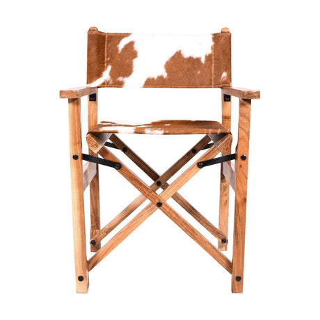 Leeds 23" Folding Dining Chair in Brown Hair on Hide by Home Trends & Design at Eve Furniture