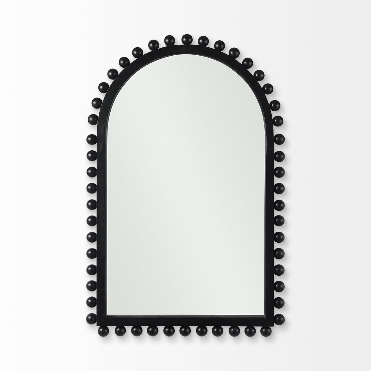 Leeds Black Wood Arch Frame Mirror by Mercana at Eve Furniture