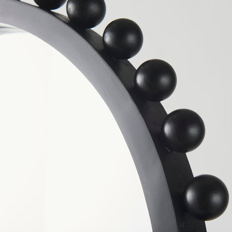 Leeds Black Wood Arch Frame Mirror by Mercana at Eve Furniture