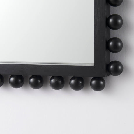 Leeds Black Wood Arch Frame Mirror by Mercana at Eve Furniture