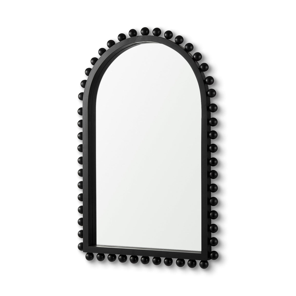 Leeds Black Wood Arch Frame Mirror by Mercana at Eve Furniture