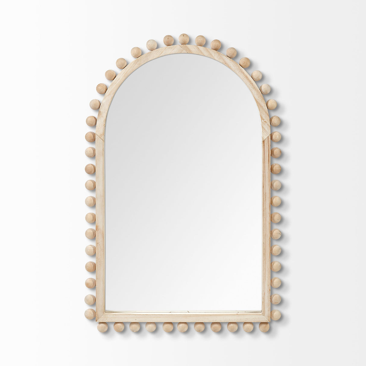 Leeds Natural Wood Arch Frame Mirror by Mercana at Eve Furniture