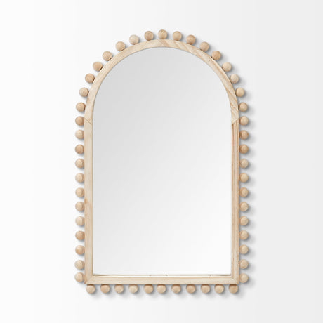 Leeds Natural Wood Arch Frame Mirror by Mercana at Eve Furniture