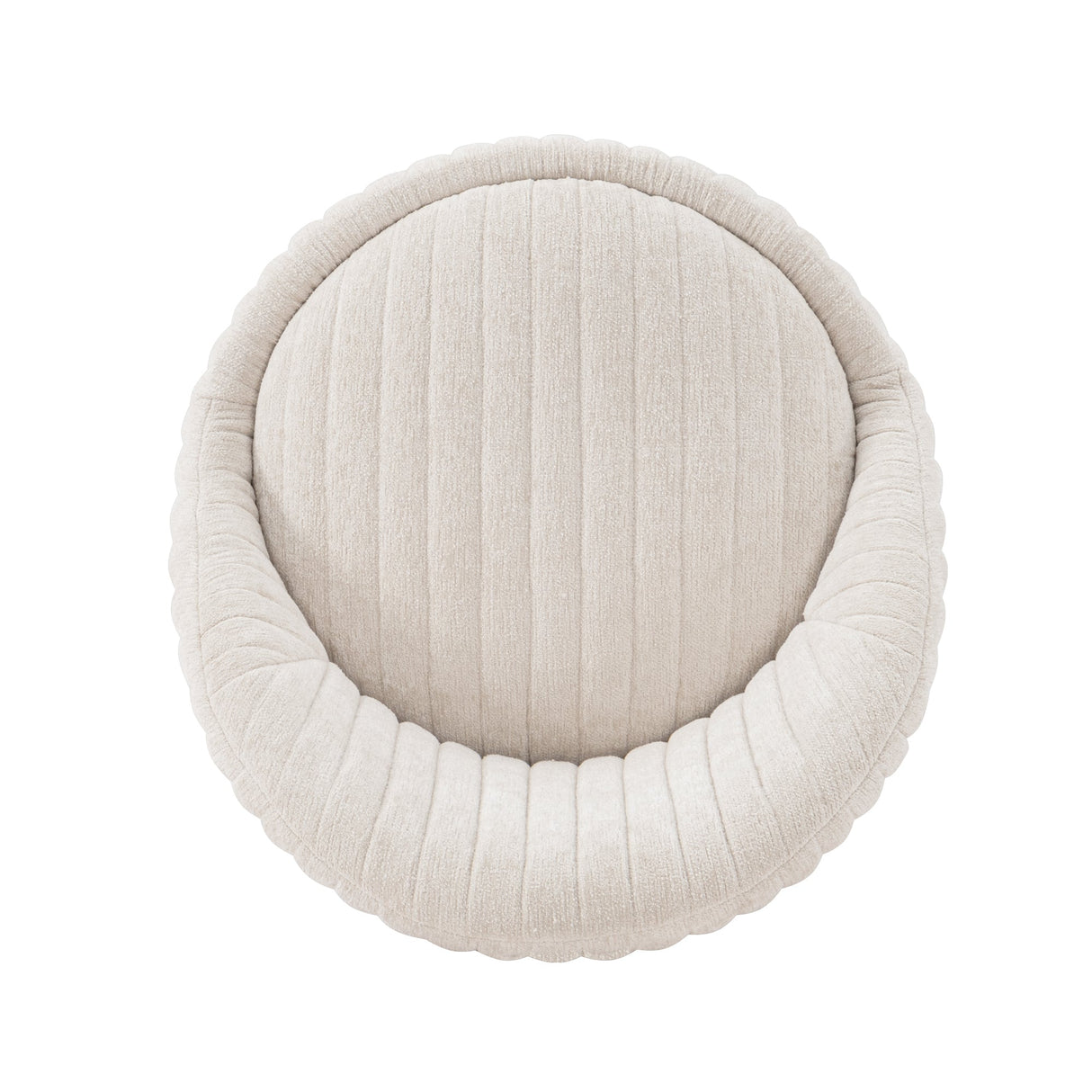 Leela Swivel Accent Chair in Cream by Manhattan Comfort at Eve Furniture