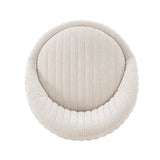 Leela Swivel Accent Chair in Cream by Manhattan Comfort at Eve Furniture