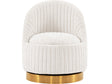 Leela Swivel Accent Chair in Cream by Manhattan Comfort at Eve Furniture