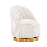 Leela Swivel Accent Chair in Cream (set of 2) by Manhattan Comfort at Eve Furniture