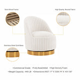 Leela Swivel Accent Chair in Cream (set of 2) by Manhattan Comfort at Eve Furniture