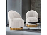 Leela Swivel Accent Chair in Cream (set of 2) by Manhattan Comfort at Eve Furniture
