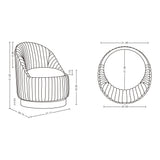 Leela Swivel Accent Chair in Grey (set of 2) by Manhattan Comfort at Eve Furniture