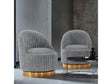 Leela Swivel Accent Chair in Grey (set of 2) by Manhattan Comfort at Eve Furniture