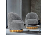 Leela Swivel Accent Chair in Grey (set of 2) by Manhattan Comfort at Eve Furniture