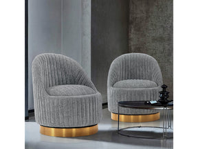 Leela Swivel Accent Chair in Grey (set of 2) by Manhattan Comfort at Eve Furniture