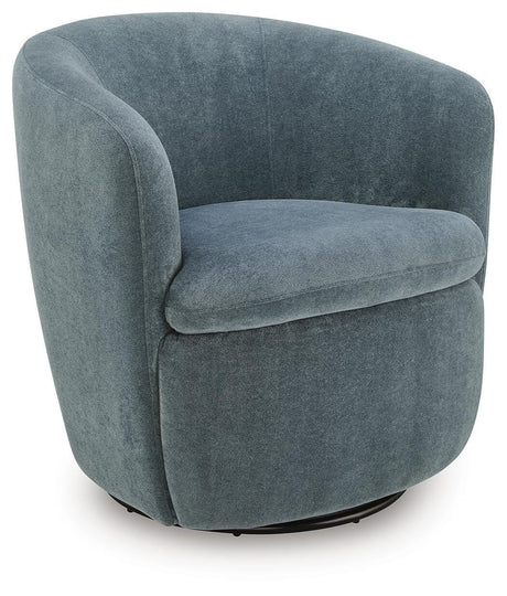 Leemont Mist Swivel Accent Chair by Ashley at Eve Furniture
