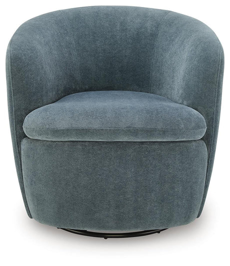 Leemont Mist Swivel Accent Chair by Ashley at Eve Furniture