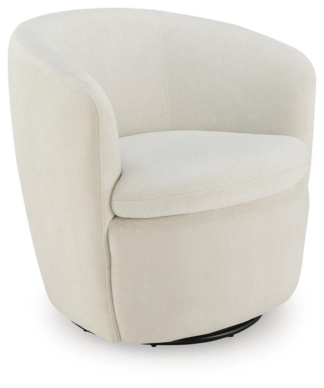 Leemont Snow Swivel Accent Chair by Ashley at Eve Furniture