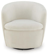 Leemont Snow Swivel Accent Chair by Ashley at Eve Furniture