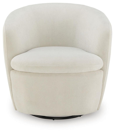 Leemont Snow Swivel Accent Chair by Ashley at Eve Furniture