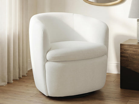 Leemont Snow Swivel Accent Chair by Ashley at Eve Furniture