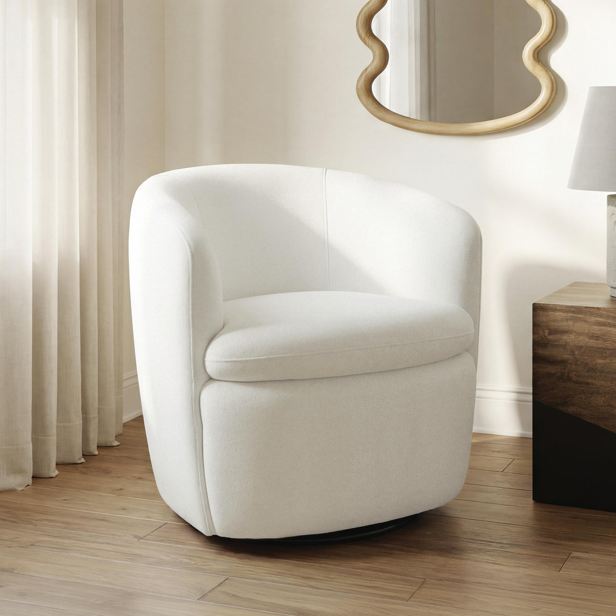 Leemont Snow Swivel Accent Chair by Ashley at Eve Furniture