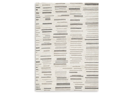 Leesdale Ivory/Brown/Black 5' x 7' Rug by Ashley at Eve Furniture