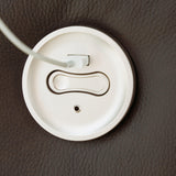 Leesworth Dark Brown Power Leather Reclining Loveseat by Ashley at Eve Furniture