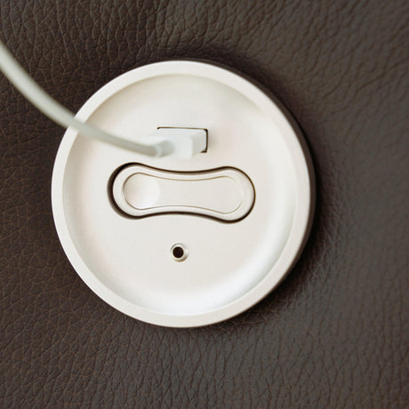 Leesworth Dark Brown Power Leather Reclining Loveseat by Ashley at Eve Furniture