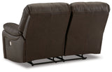 Leesworth Dark Brown Power Reclining Loveseat