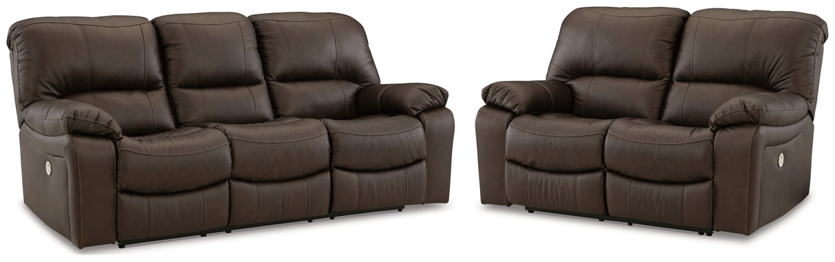 Leesworth Dark Brown Sofa and Loveseat by Ashley at Eve Furniture