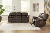 Leesworth Dark Brown Sofa and Loveseat by Ashley at Eve Furniture