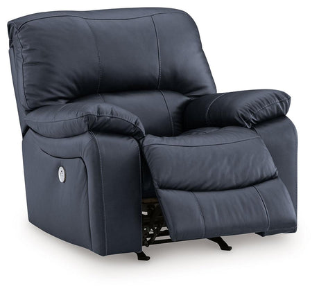Leesworth Ocean Power Leather Recliner by Ashley at Eve Furniture