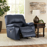 Leesworth Ocean Power Leather Recliner by Ashley at Eve Furniture