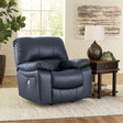 Leesworth Ocean Power Leather Recliner by Ashley at Eve Furniture
