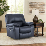 Leesworth Ocean Power Leather Recliner by Ashley at Eve Furniture