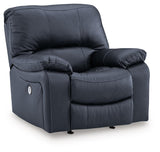 Leesworth Ocean Power Leather Recliner by Ashley at Eve Furniture
