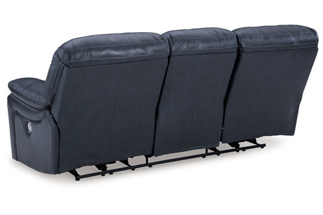 Leesworth Ocean Power Reclining Set by Ashley at Eve Furniture