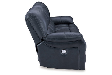 Leesworth Ocean Power Reclining Set by Ashley at Eve Furniture