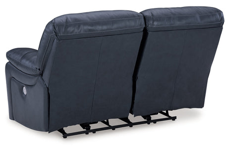 Leesworth Ocean Power Reclining Set by Ashley at Eve Furniture