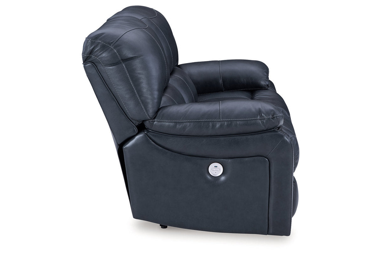 Leesworth Ocean Power Reclining Set by Ashley at Eve Furniture