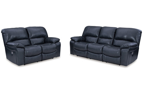Leesworth Ocean Power Reclining Set by Ashley at Eve Furniture