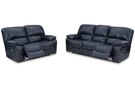 Leesworth Ocean Power Reclining Set by Ashley at Eve Furniture