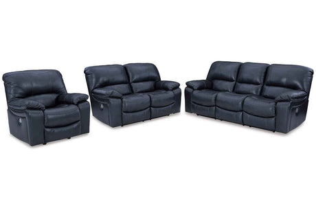 Leesworth Ocean Power Reclining Set by Ashley at Eve Furniture