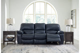 Leesworth Ocean Power Reclining Set by Ashley at Eve Furniture
