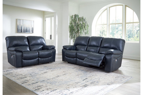 Leesworth Ocean Power Reclining Set by Ashley at Eve Furniture